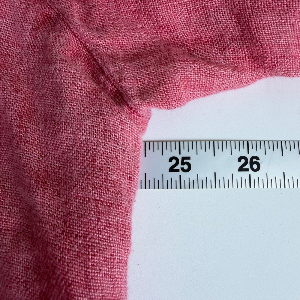 Eileen Fisher Women 2X Shirt Pink Button Down Italian Linen Short Sleeve - Picture 5 of 5